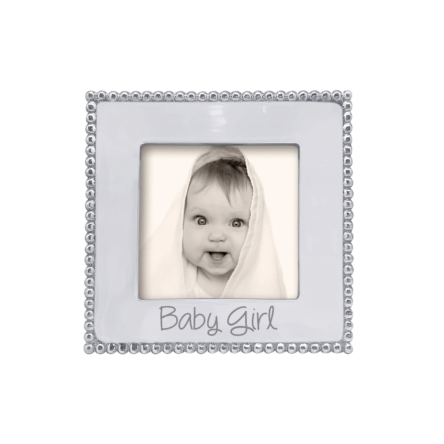 Mariposa - Baby Girl Beaded 4x4 Frame