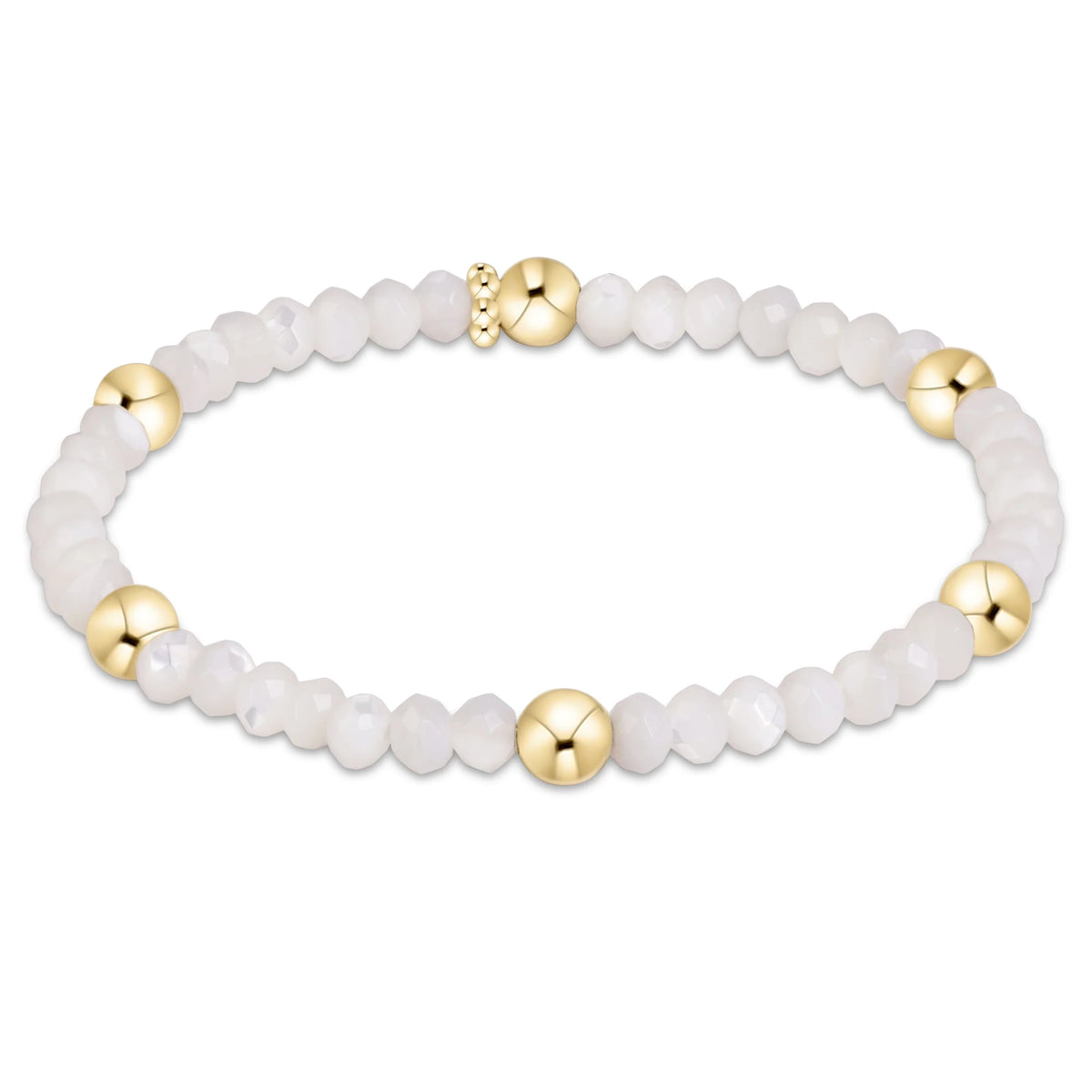 Enewton Jewlery - Presence Gemstone 4mm Bracelet - Mother of Pearl