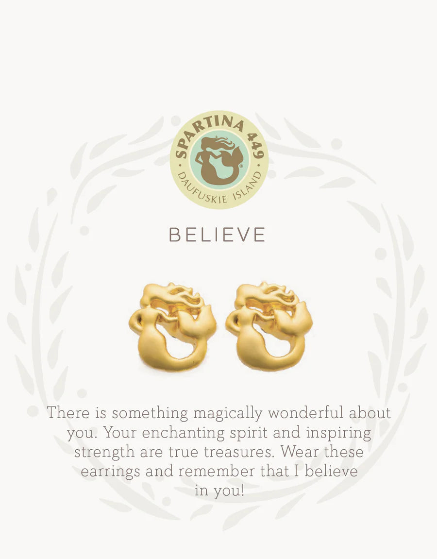 Spartina Sea La Vie - Believe Stud Earrings - Gold