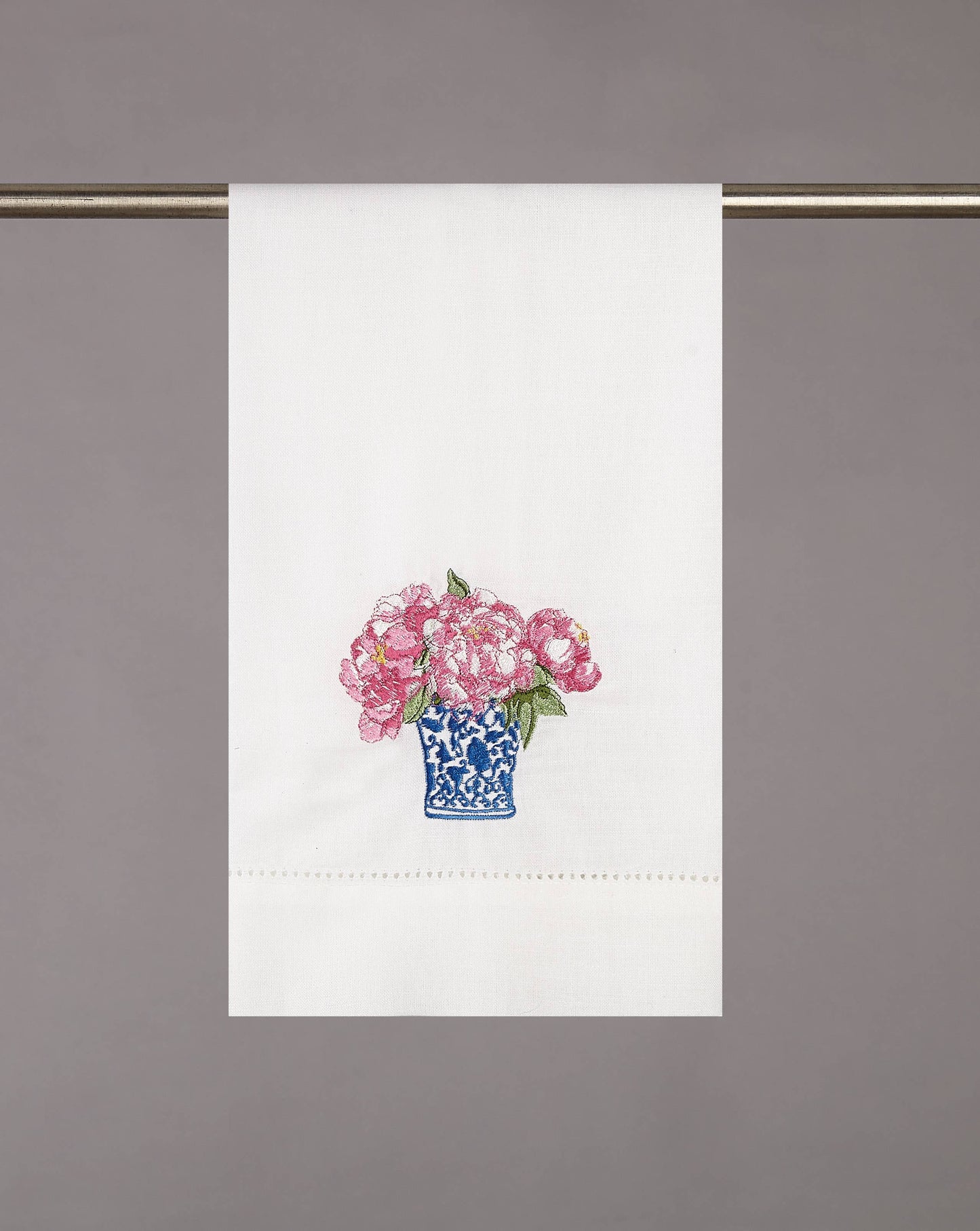 Pretty In Pink Flower Guest Towel Sally Eckman Roberts
