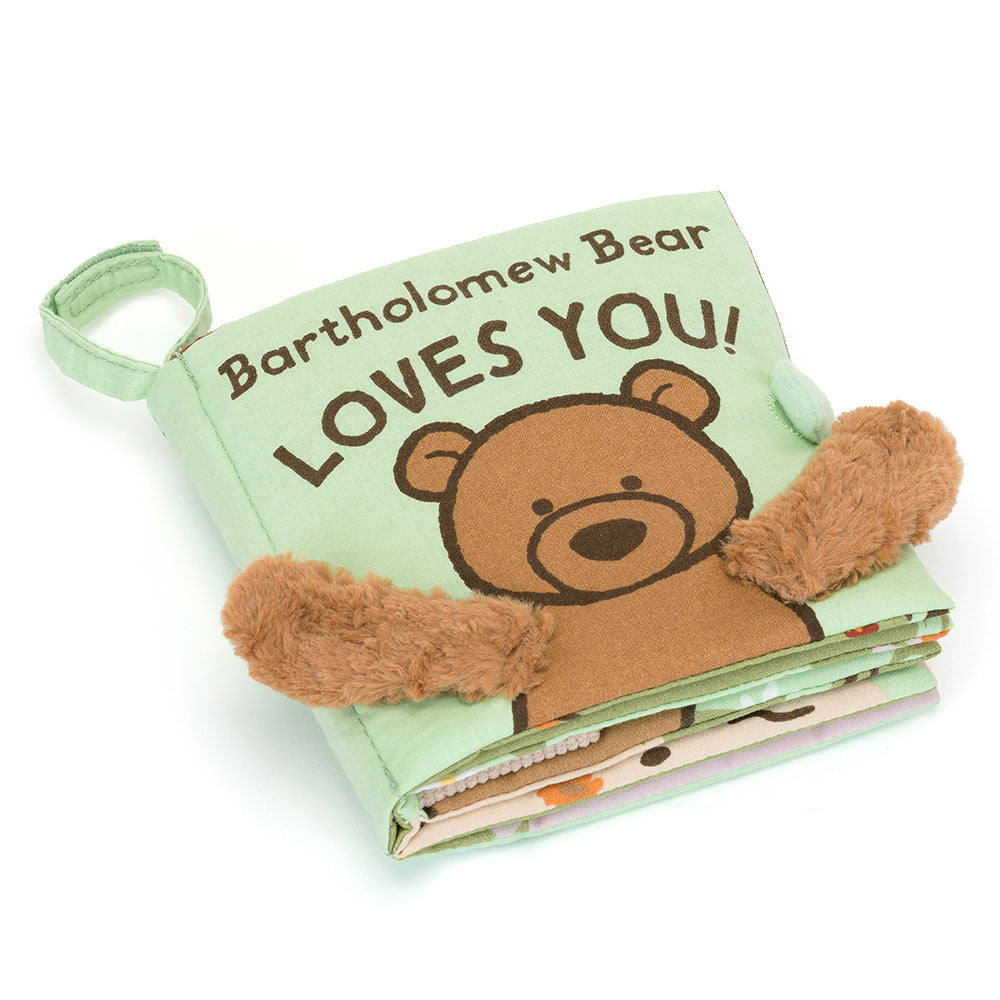 JellyCat Bartholomew Bear Loves You book