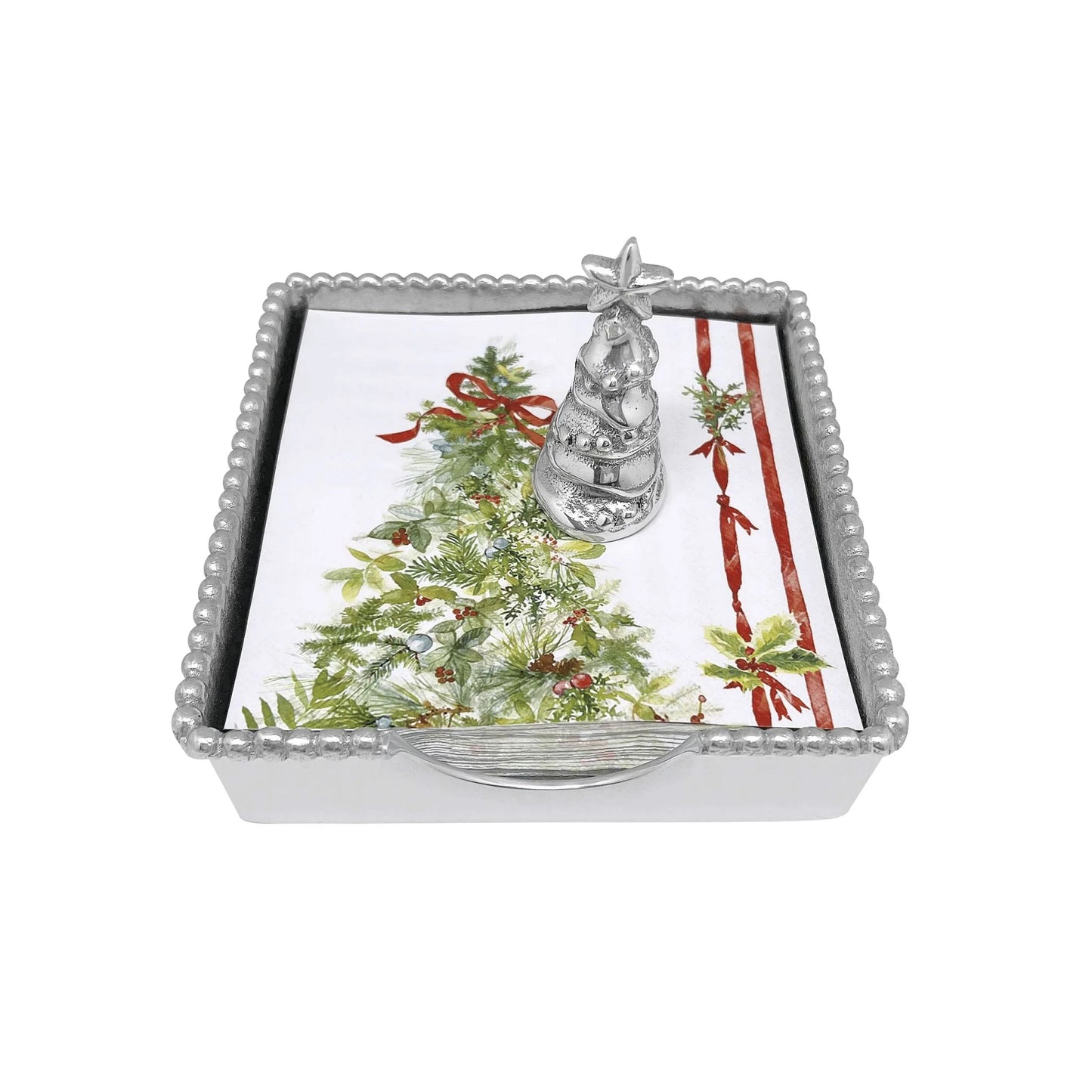 Mariposa Christmas Tree Beaded Napkin Box Set