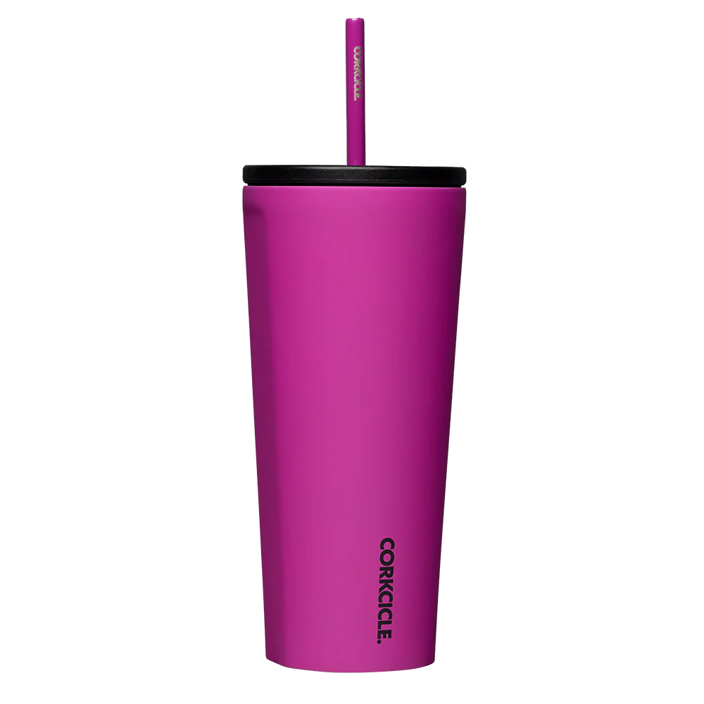 Corkcicle Insulated Tumbler Cold Cup with Straw - 24oz. - (Berry Punch)