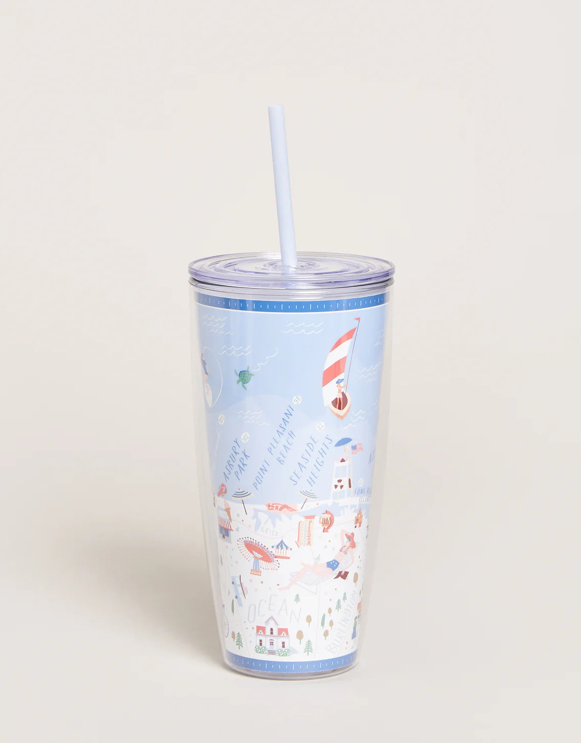 Spartina Down The Shore Clear Drink Tumbler 24oz