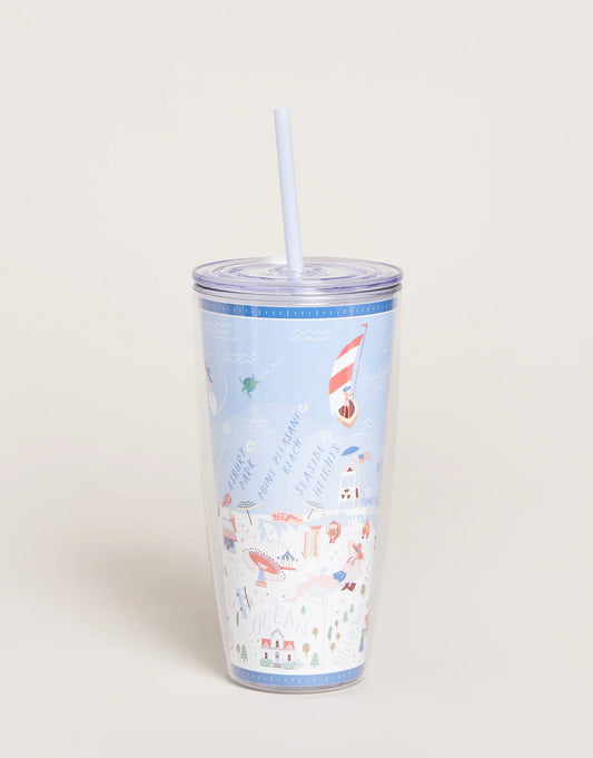 Spartina Down The Shore Clear Drink Tumbler 24oz