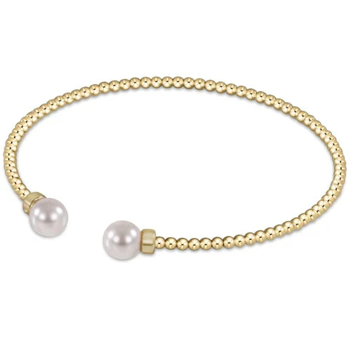 Enewton Jewlery - Classic Gold 2mm Bead Cuff Pearl Bracelet