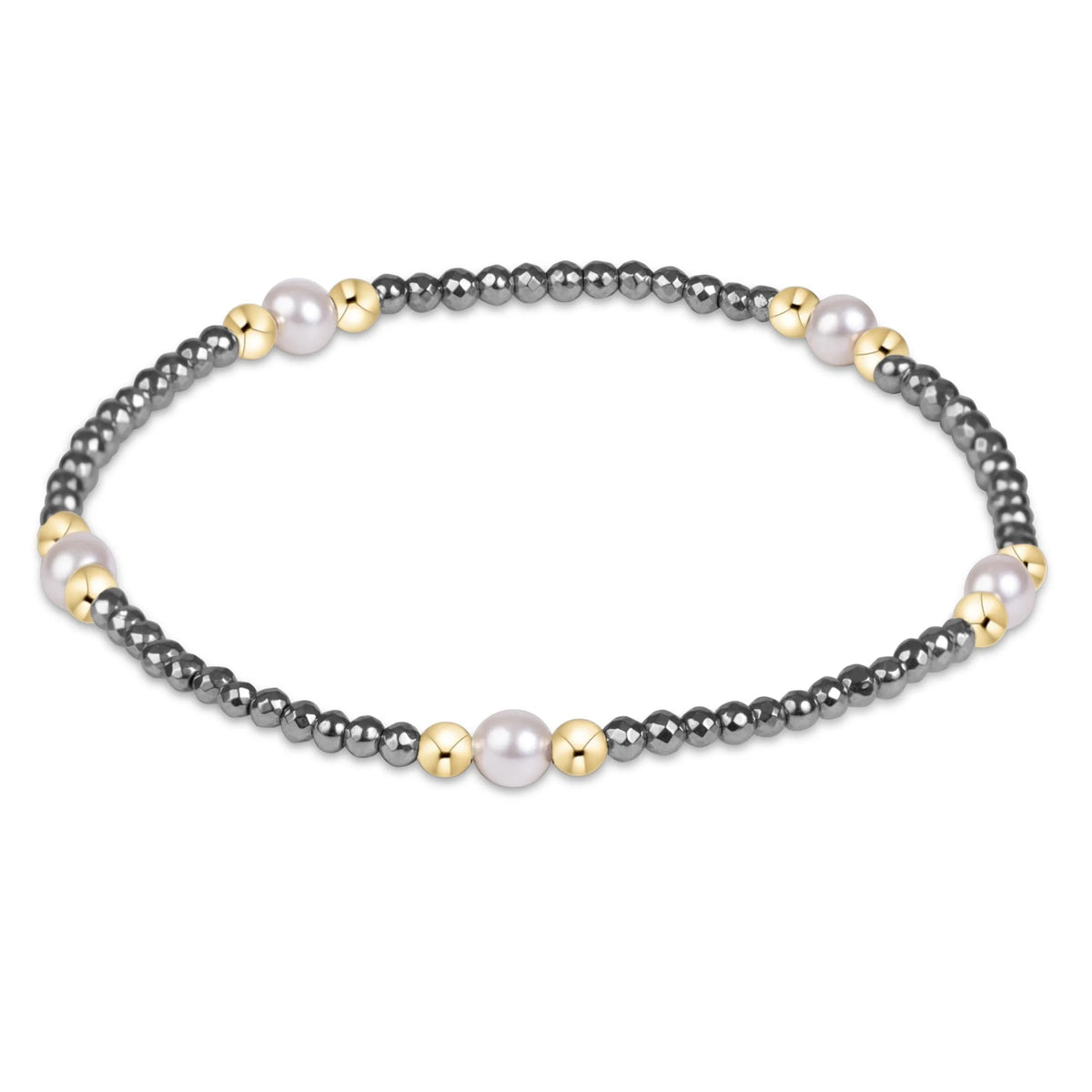 Enewton Jewlery - Purpose Pearl 4mm Silver Faceted Hematite Bracelet