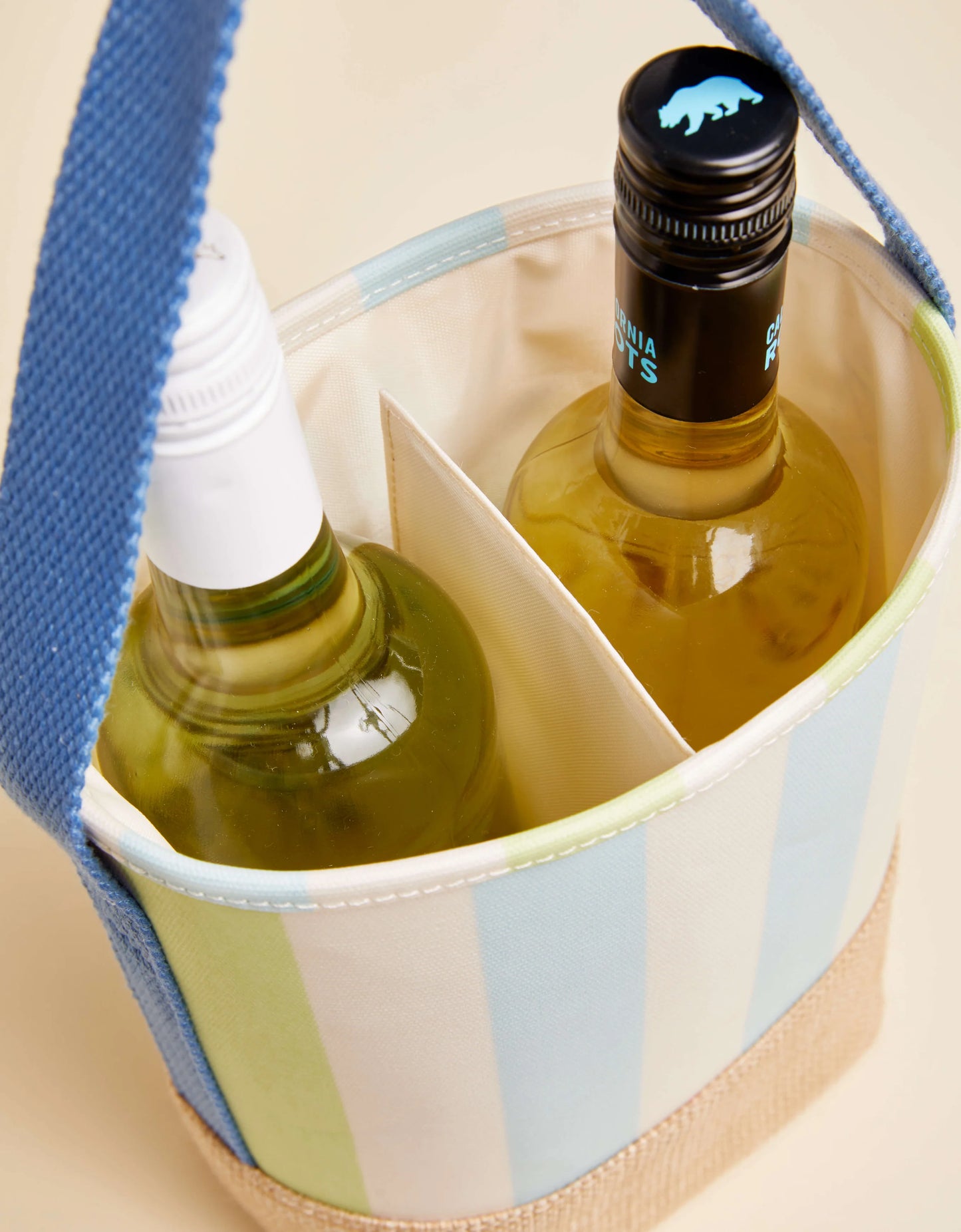 Spartina Double Wine Caddy Overboard Stripe