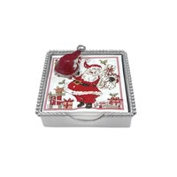 Mariposa Red Santa Hat Beaded Napkin Box Set