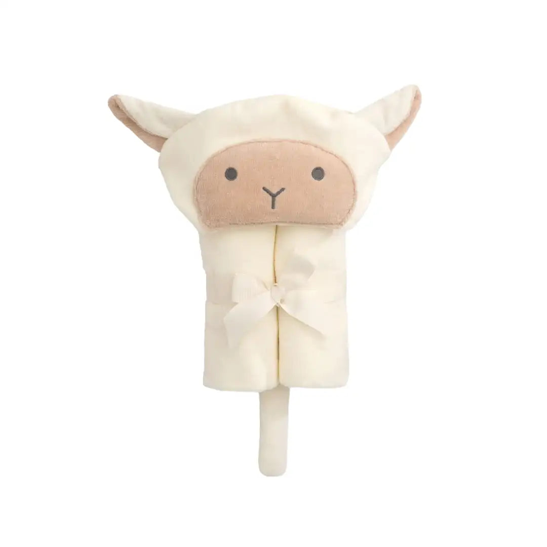 Elegant Baby - Cream Lambie Hooded Baby Bath Wrap