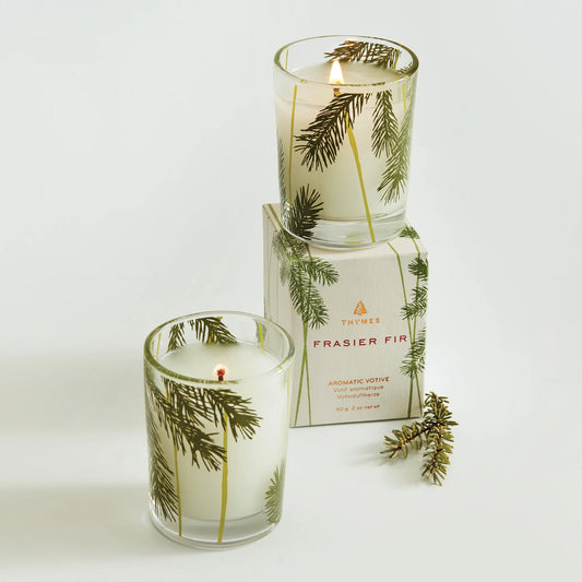 Thymes - Frasier Fir Votice Candle Pine Needle Design - 2oz.