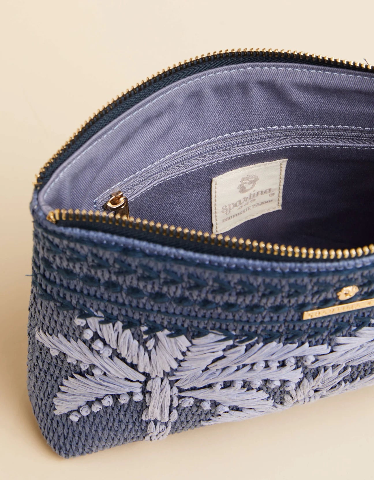 Spartina Maci Wristlet Ogeechee Blue Palm