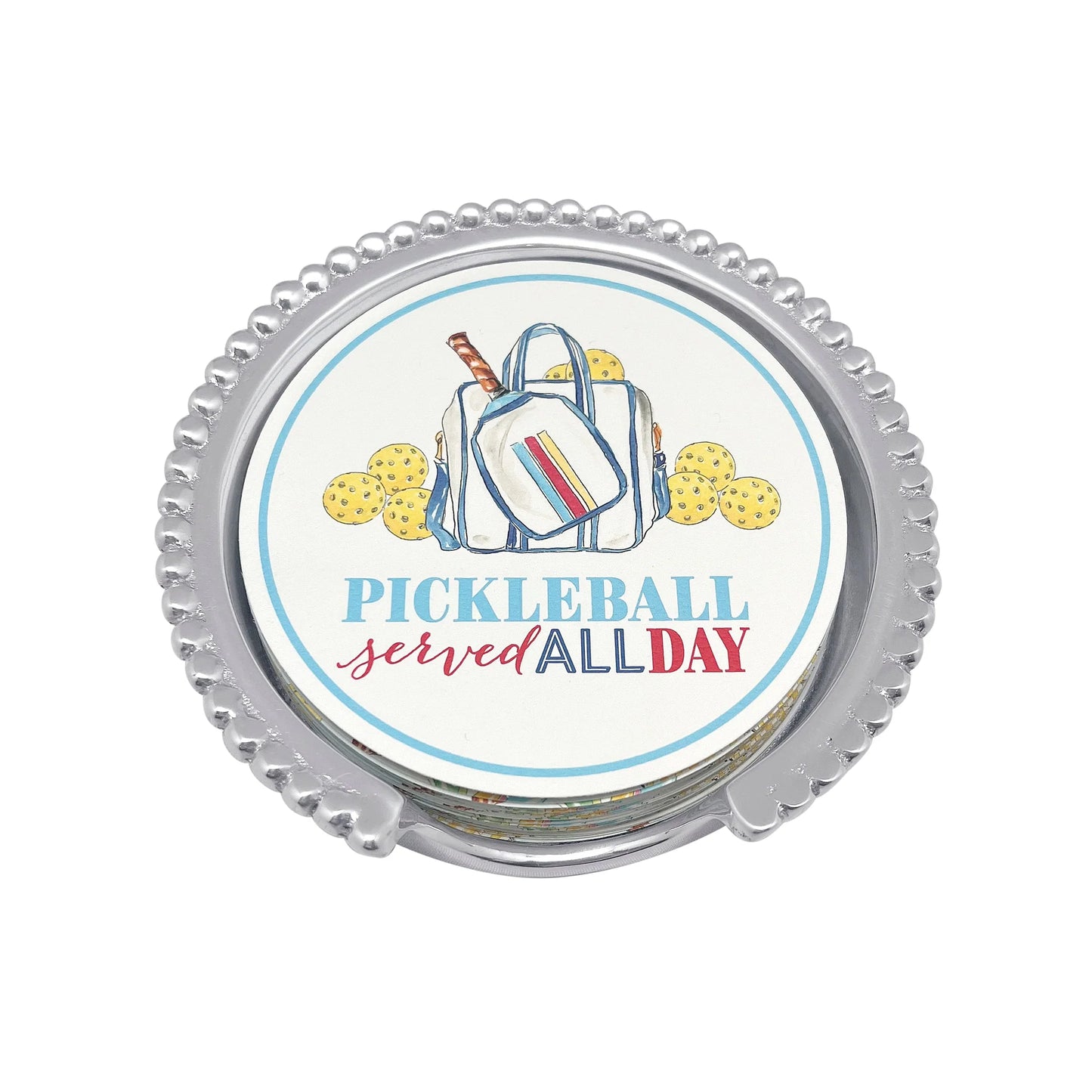 Mariposa Pickleball served all day coaster refill 40 count