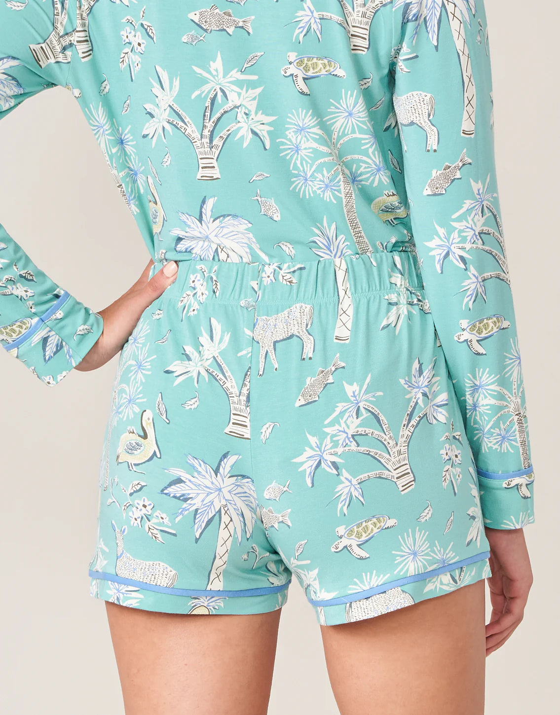 Spartina Pajama Short - Low Country Fauna - Size L