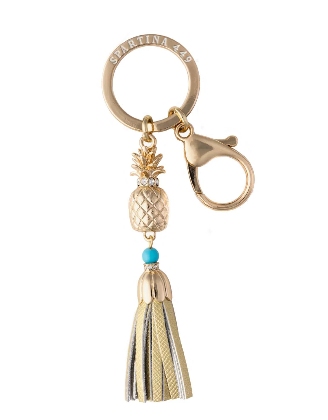 Spartina Pineapple Keychain - Gold Gold