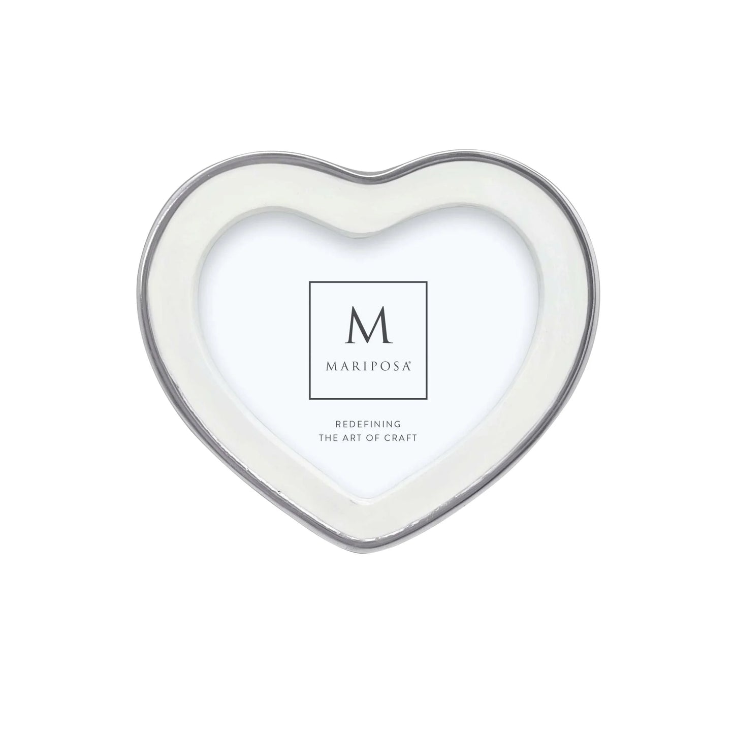 Mariposa Signature White Heart Frame 4x6