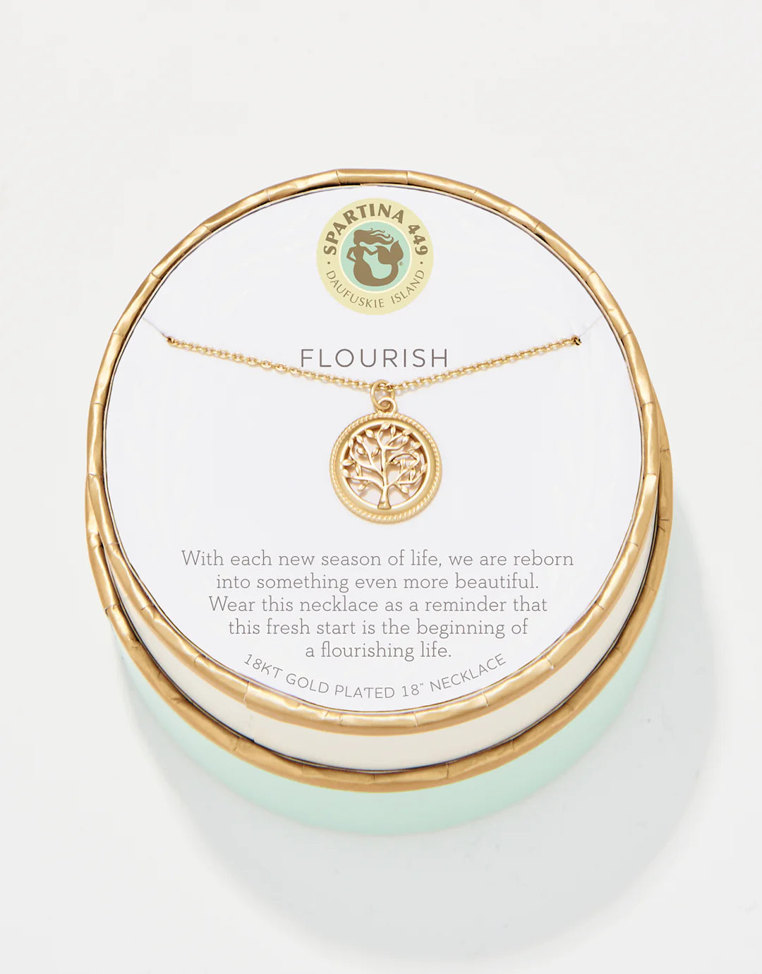 Spartina - Sea La Vie 18" Necklace - Flourish/Tree of Life - Gold