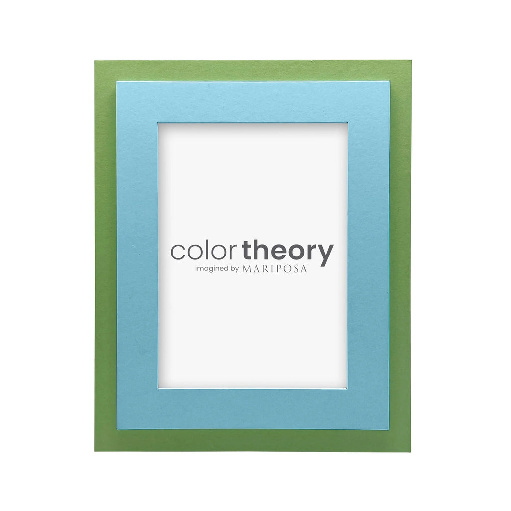 Mariposa Color Theory Tiered Sky Blue and Meadow Green 5x7 Frame