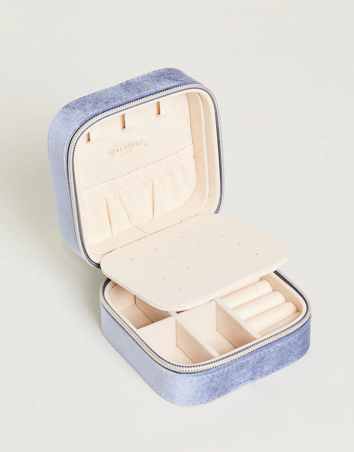 Spartina Velvet Jewlery Travel Case - Blue