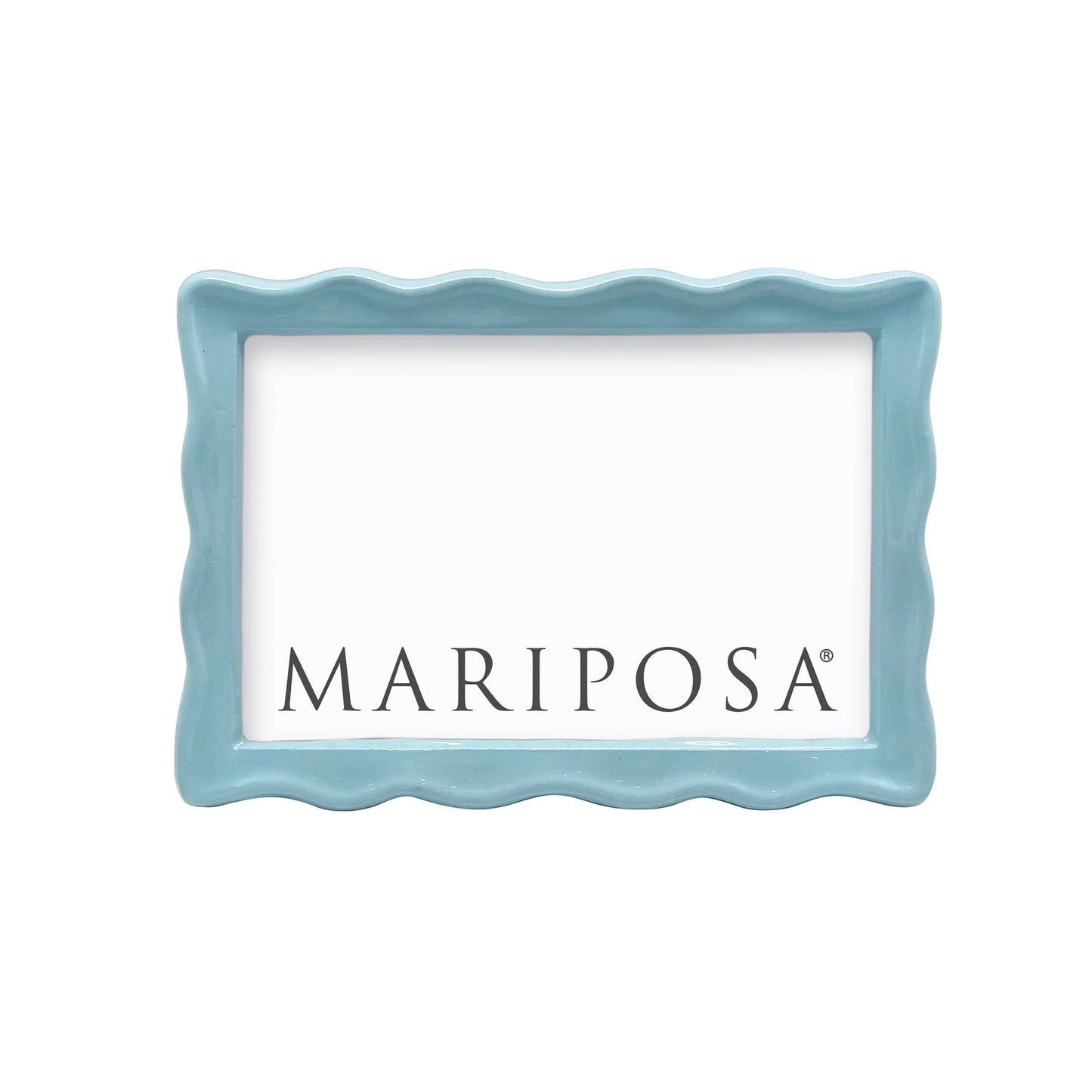 Mariposa Aqua wavy 4x6 picture frame