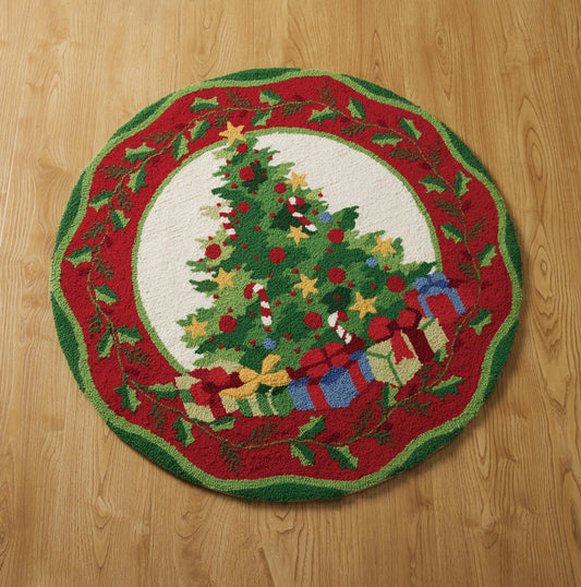 Christmas Morning Hook Rug - Sally Eckman Roberts