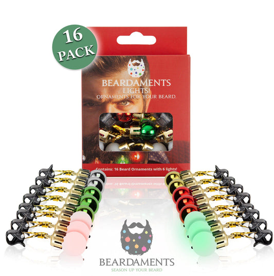NEW! Beardaments Lights- Light Up Beard Ornaments