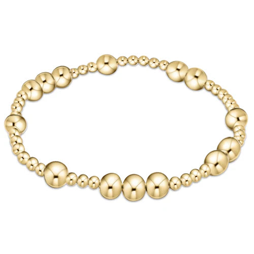 eNewton Bracelet Extends - Hope Unwritten 6mm Bead Bracelet - Gold