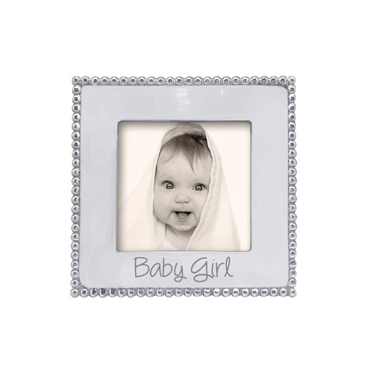Mariposa - Baby Girl Beaded 4x4 Frame