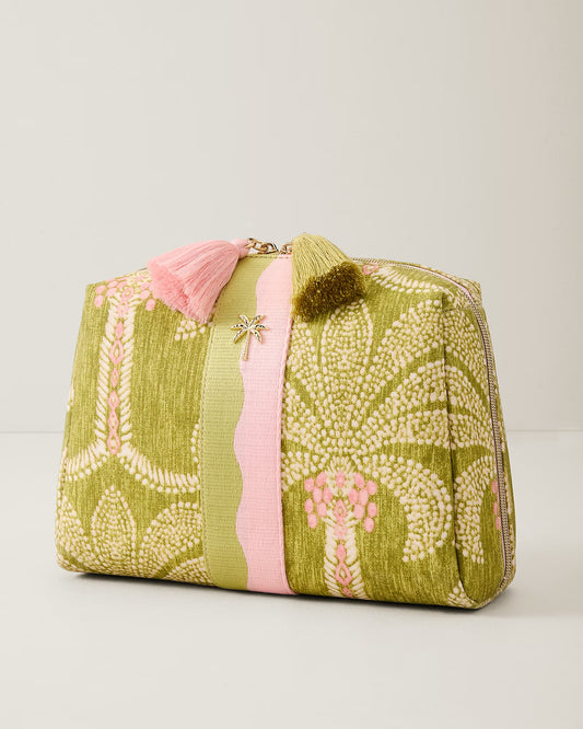 Spartina - Large Cosmetic Pouch - Castillo Green Palms