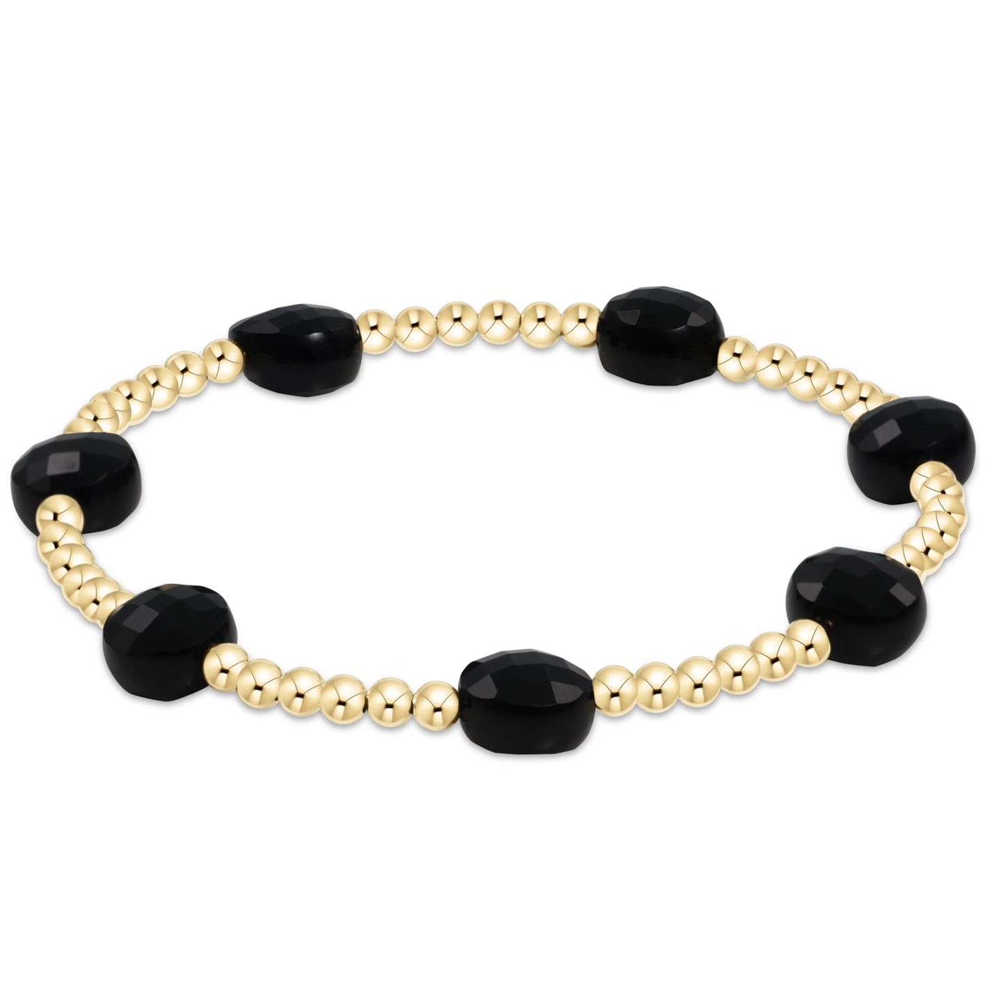 Enewton Bracelet - Admire Gold 3mm Faceted Onyx