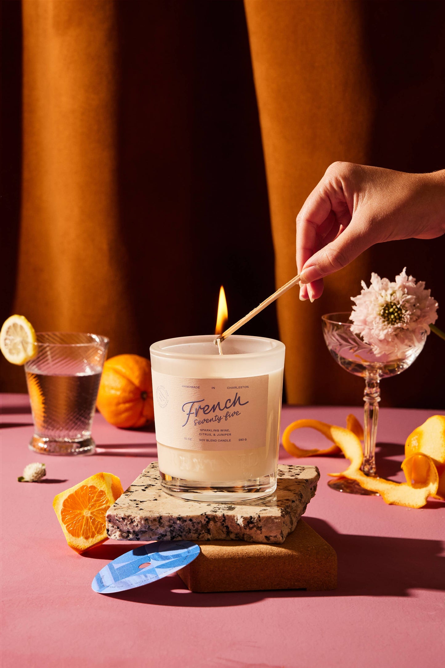 Rewined French 75 Candle 6 oz