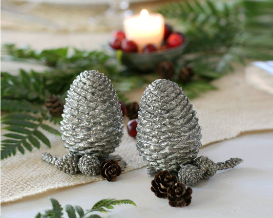Pewter Pine Cones Salt & Pepper Set