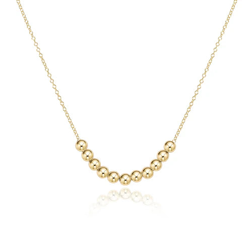 eNewton Necklace - 16" Necklace Gold - Classic Beaded Bliss