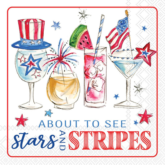 Paper Cocktail Napkins 20 Ct Patriotic Cocktail Rosanne Beck