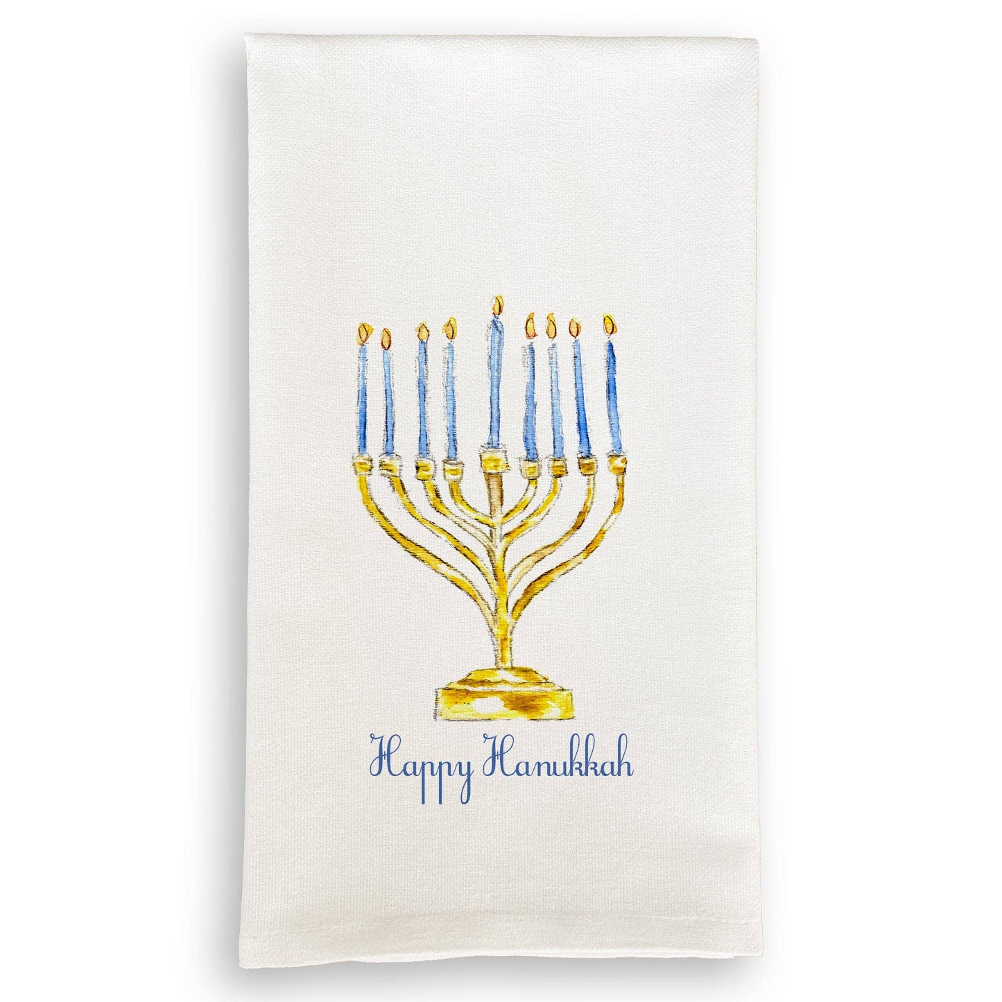 Menorah with Happy Hanukkah
