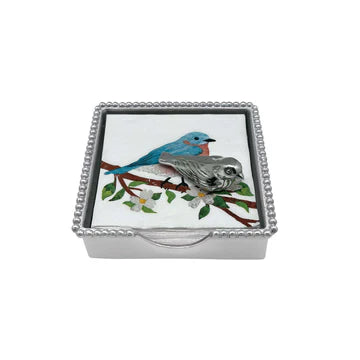 Mariposa Bird Beaded Napkin Box Set