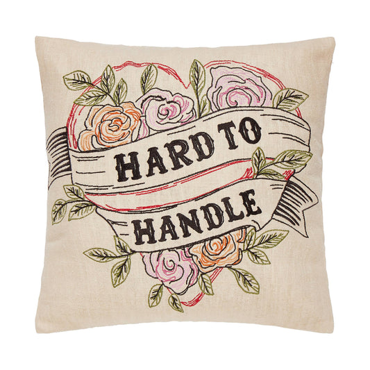 Peking Handicraft - Hard To Handle Embroidered Pillow - Junk Gypsy