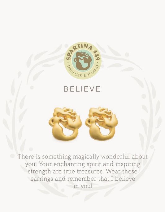 Spartina Sea La Vie - Believe Stud Earrings - Gold