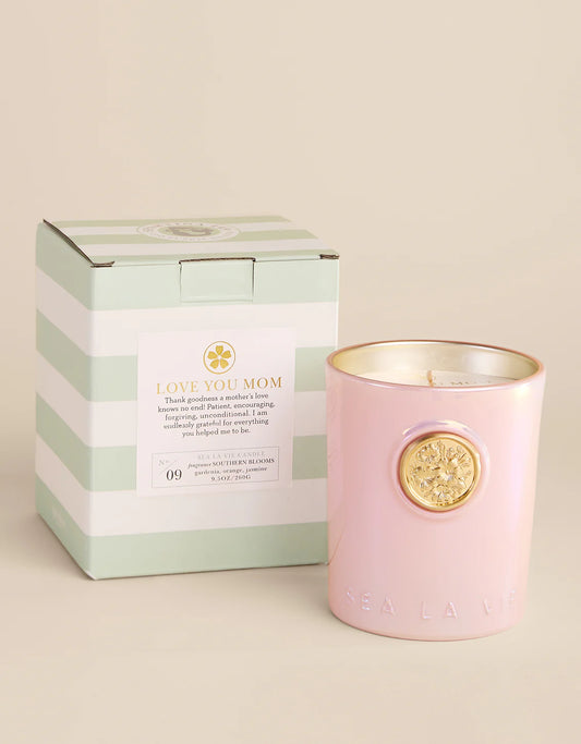 Spartina Sea La Vie Candle - 9.5oz Love You Mom/Bouquet -  Southern Blooms Fragrance
