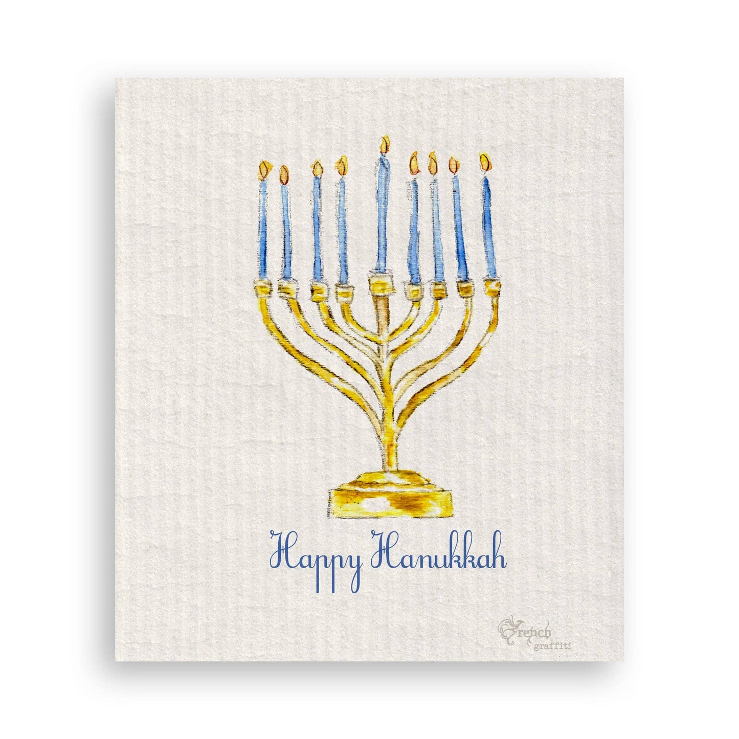 Menorah with Happy Hanukkah