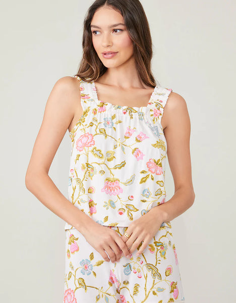 Spartina Pajama Tank Jane Jacobean Cream