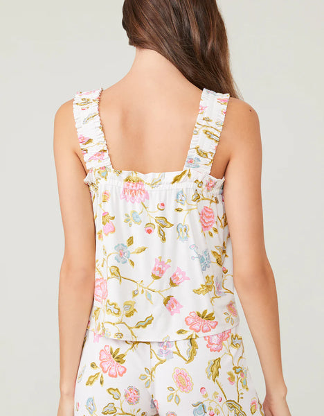 Spartina Pajama Tank Jane Jacobean Cream