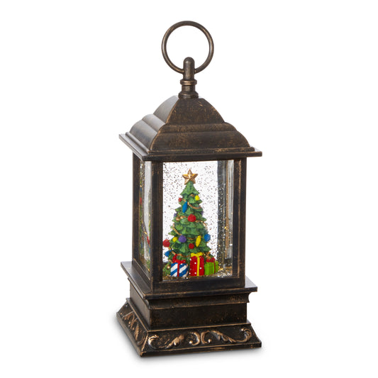 9.5" Christmas Tree Musical Lighted Water Lantern