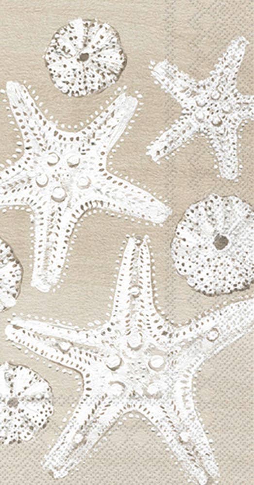 Boston International - Paper Guest Towels 16 ct Beach Treasures Starfish-Coastal