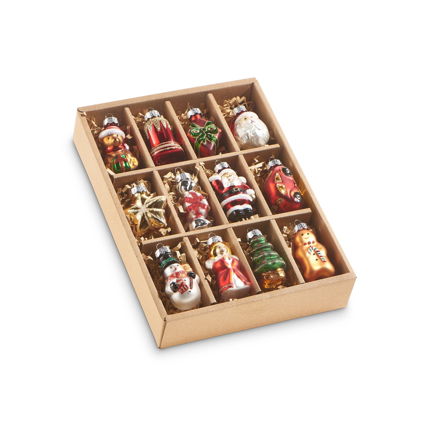 2" Box of Traditional Christmas Ornaments