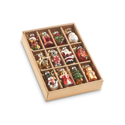 2" Box of Traditional Christmas Ornaments
