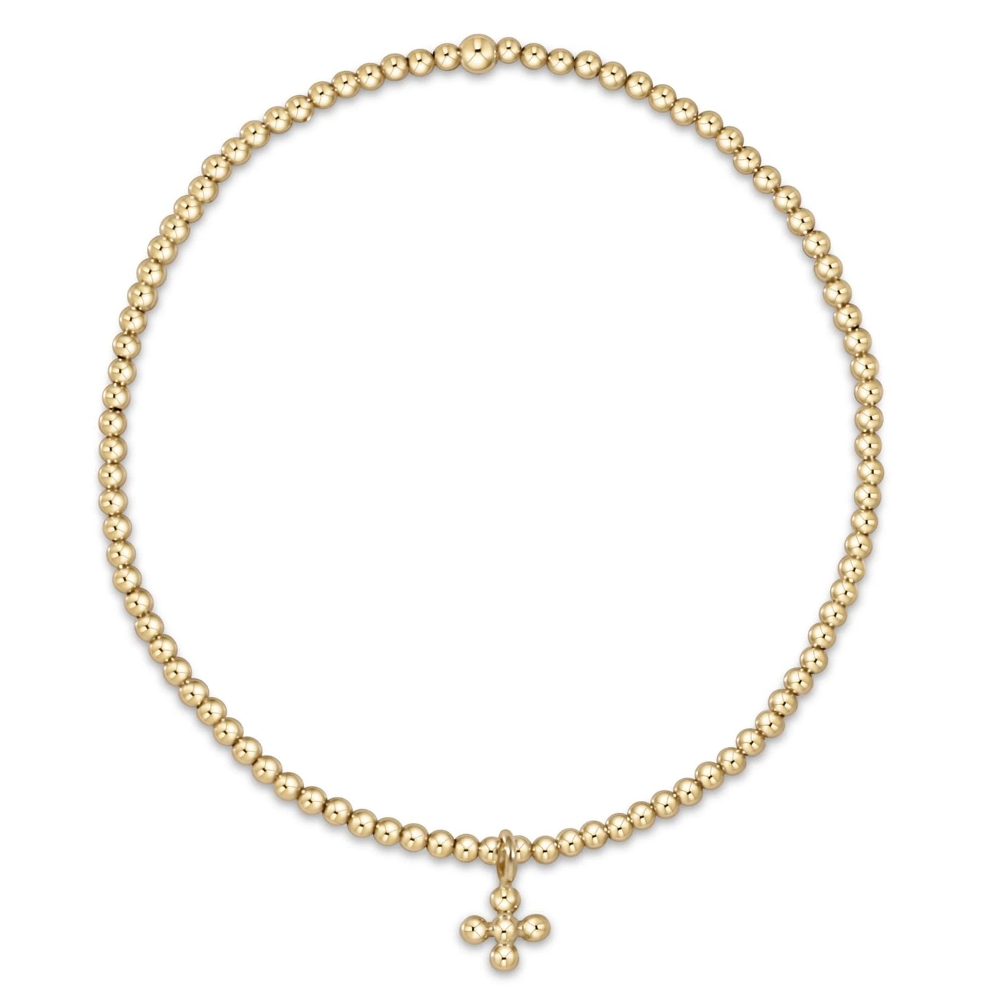 Enewton Bracelet - Classic Gold 2mm Blessed Signature Cross Small Gold
