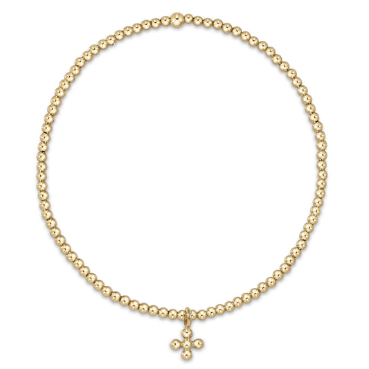 Enewton Bracelet - Classic Gold 2mm Blessed Signature Cross Small Gold