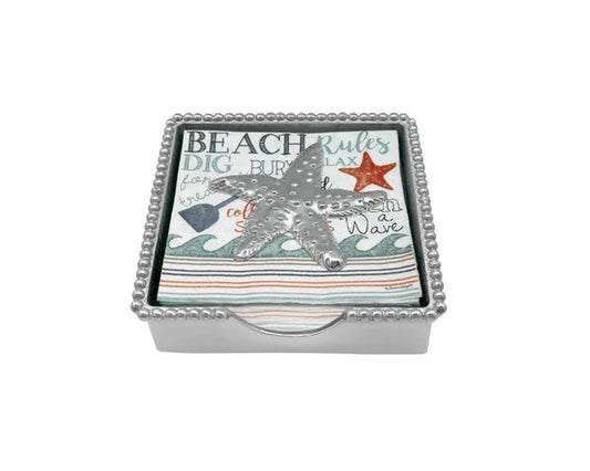 Mariposa Sea Star Beaded Napkin Box Set