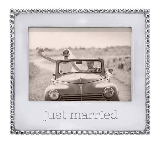 Mariposa Just Married Beaded 5x7 Frame